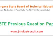 HSBTE Previous Papers Download Diploma Question Papers Pdf.